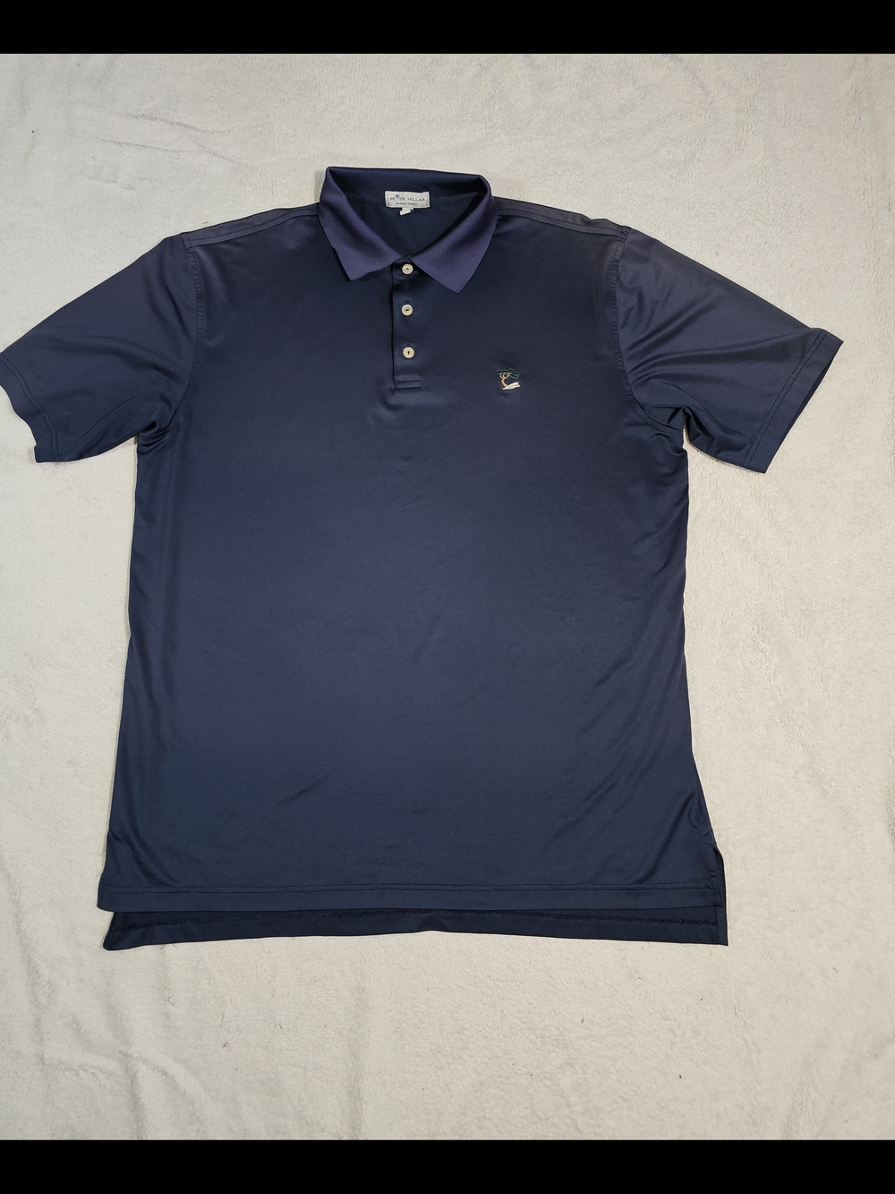 Peter Millar Polo Size L Navy Summer Comfort Shirt.